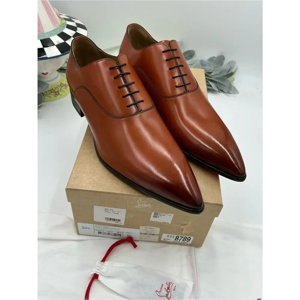 Men's Christian Louboutin Pelvis Leather, Oxford, size 46 made in Italy